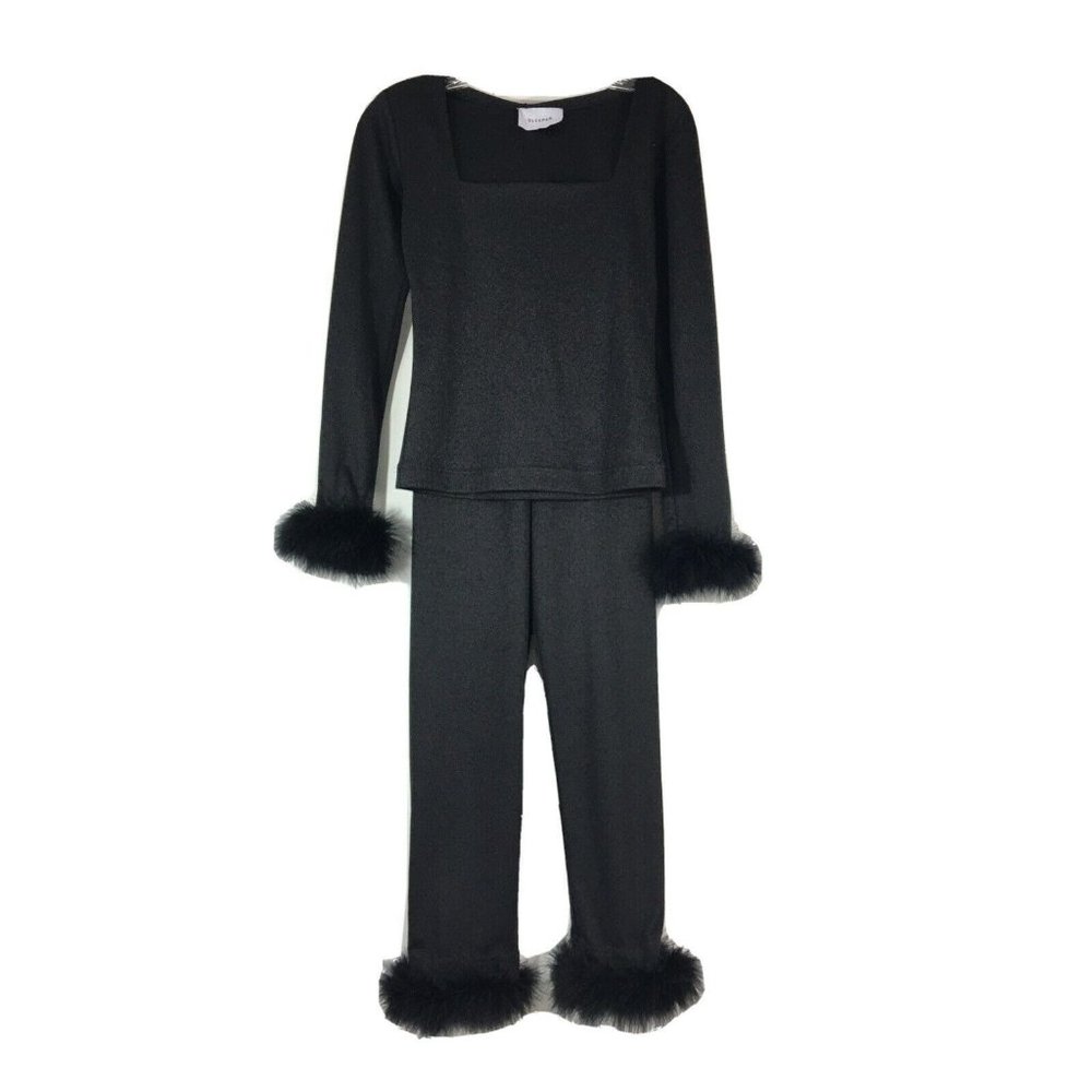 Sleeper Weekend Chic Set Top With Leggings Large Black - Picture 2 of 10